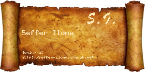 Seffer Ilona névjegykártya