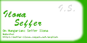 ilona seffer business card